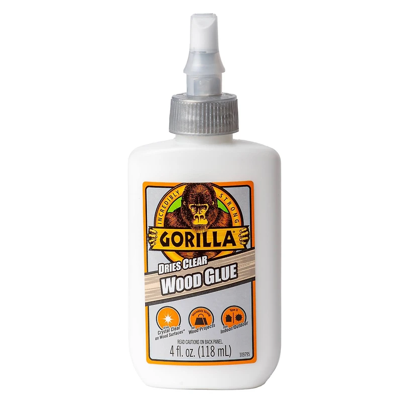 Gorilla Glue® 4oz. Dries Clear Wood Glue