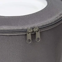 Honey Can Do 10" Gray Round Dinnerware Storage Box