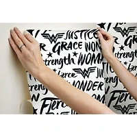 RoomMates Wonder Woman Script Peel & Stick Wallpaper