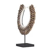 Brown Cotton Eclectic Sculpture, 15" x 12" x 6"