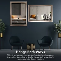 Head West Brushed Nickel Framed Wall Mirror