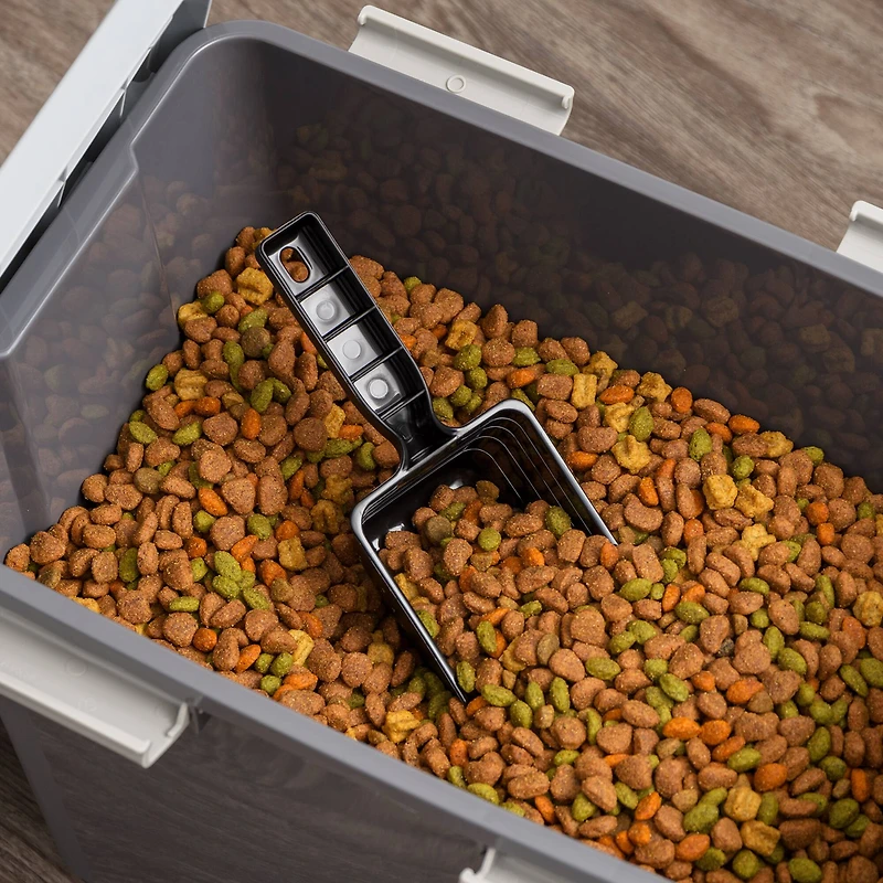 Iris® 30 lbs. Airtight Pet Food Container with Scoop, Gray