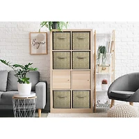 Sorbus 11" Gray Woven Foldable Storage Cubes, 4ct.