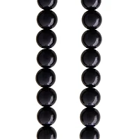 12 Pack: Black Round Glass Beads, 14mm by Bead Landing™