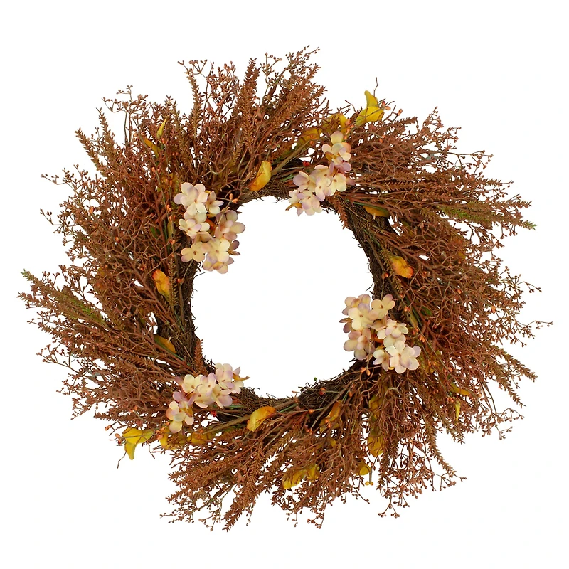 32" Brown Fall Grass Autumn Harvest Wreath