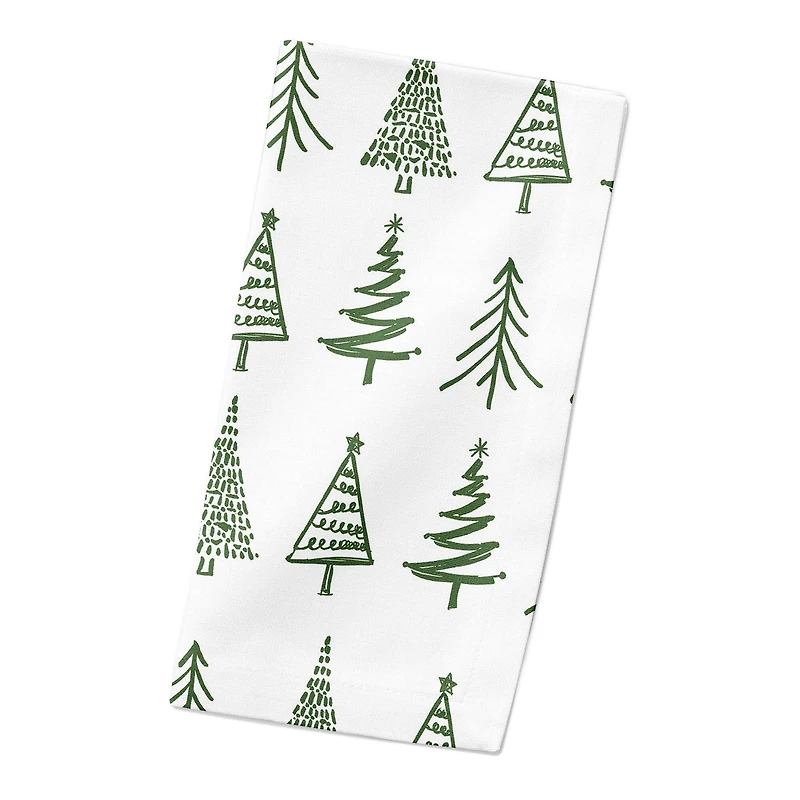 Doodle Tree 10x10 Cotton Twill Napkin