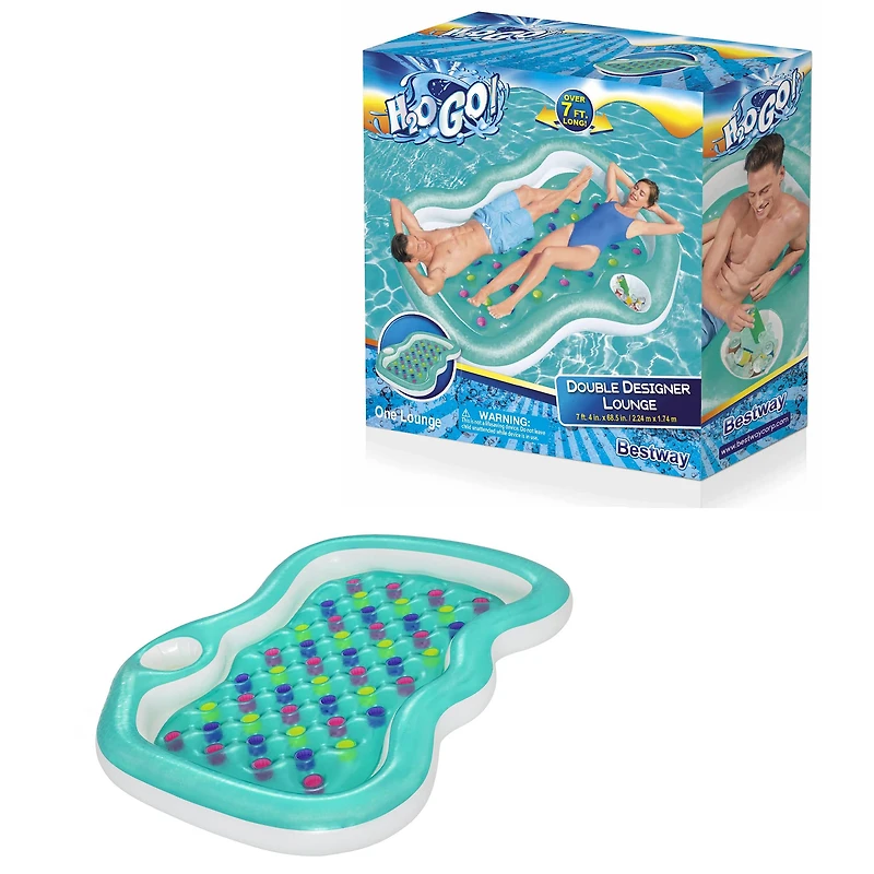 Bestway H2OGO! 7.5ft. Double Designer Pool Lounge