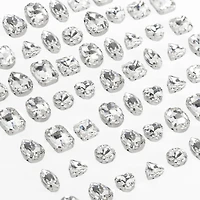 CousinDIY Silver Crystal Glass Sew-On Rhinestones, 64ct.