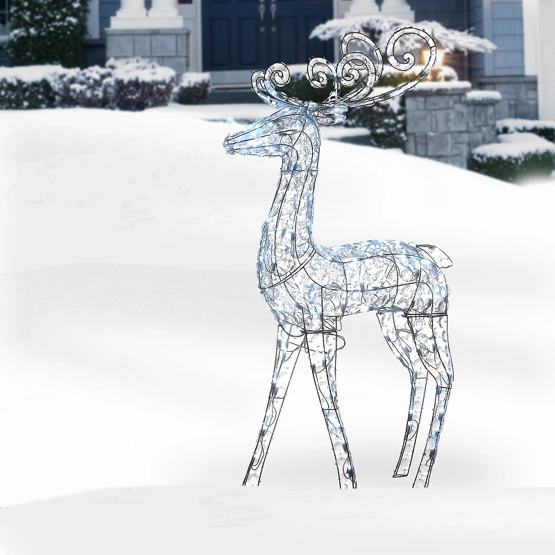4ft. Crystal Bead Deer with LED Lights
