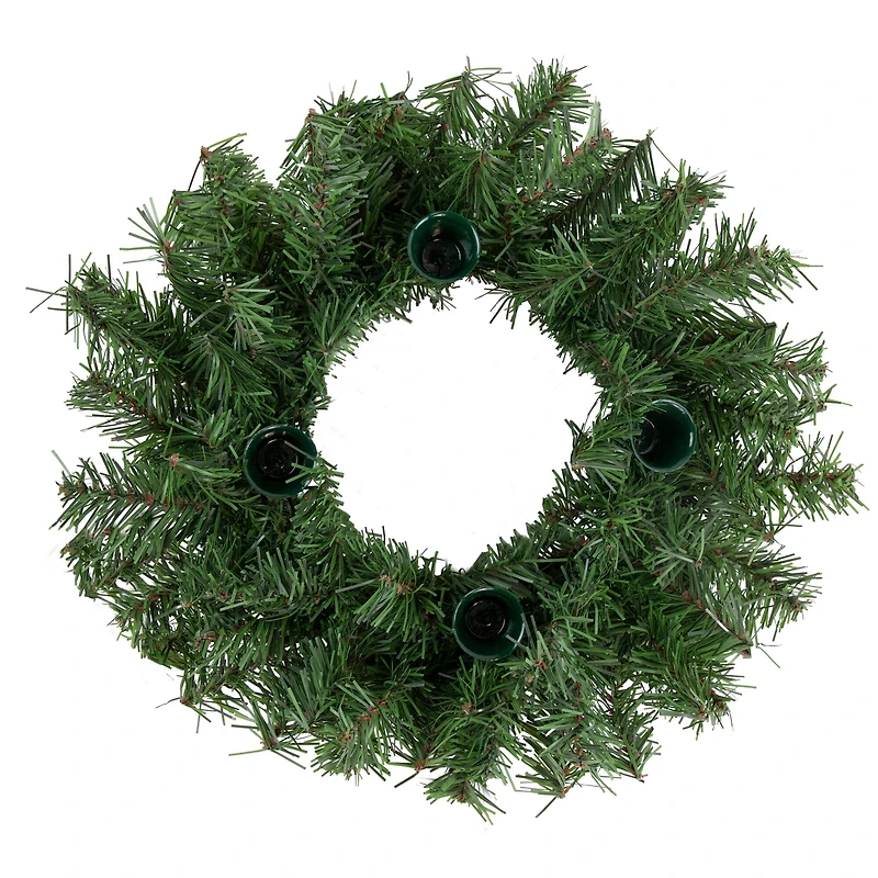 12" Pine Artificial Christmas Advent Candle Holder Wreath