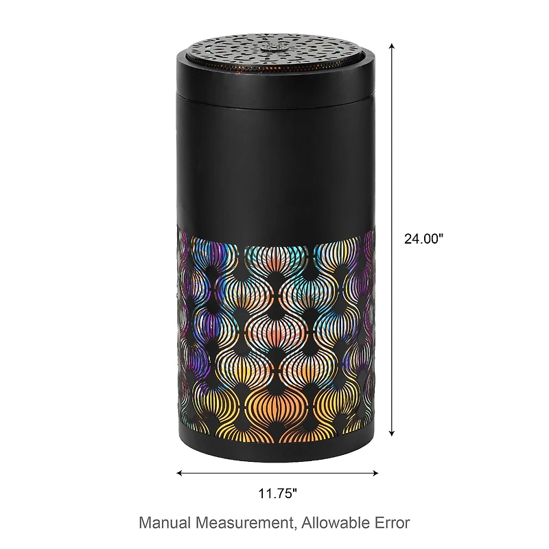 Glitzhome® 24" Metal LED Cutout Pattern Outdoor Fountain