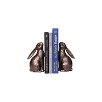 Hello Honey® Bronze Bunny Bookends Set