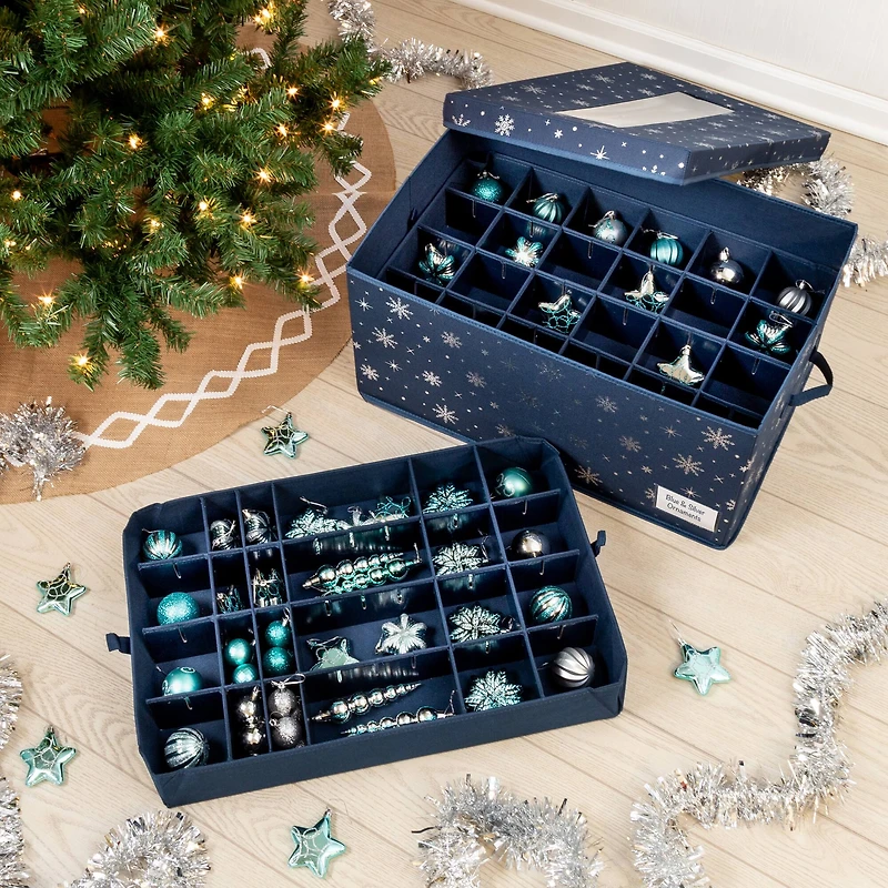 24" x 12" Honey Can Do Deluxe 72 Ornament Storage Box