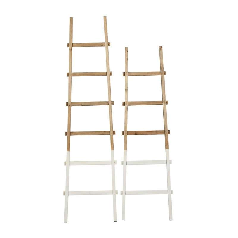 Brown Wood Natural Ladder Set