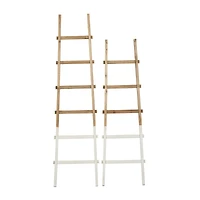 Brown Wood Natural Ladder Set