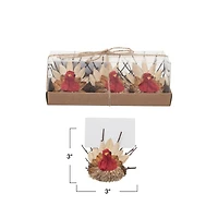 Hello Honey® 3" Dried Natural Corn Husk Turkey Place Card Holders, 3ct.