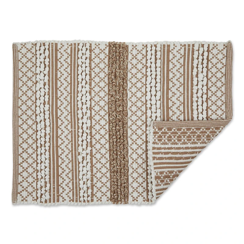 DII® Stone & White Hand-Loomed Paper Chindi Rug, 2ft. x 3ft.