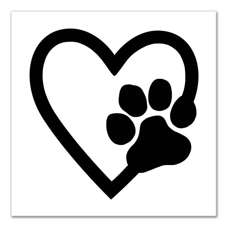 Heart Paw Canvas Wall Art
