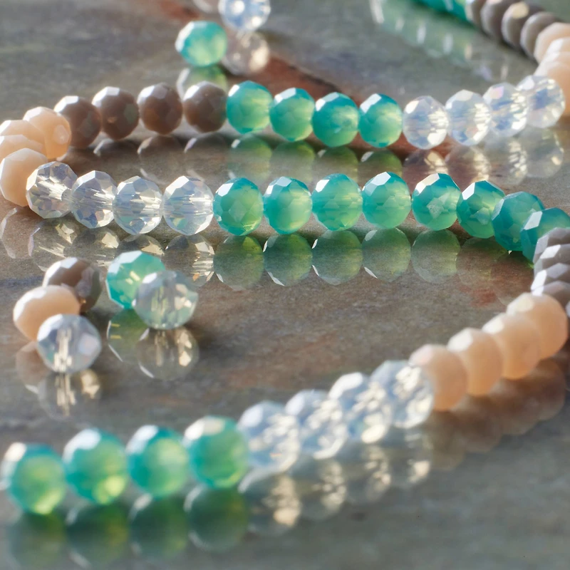 Glass Faceted Rondelle Beads, 4mm by Bead Landing™