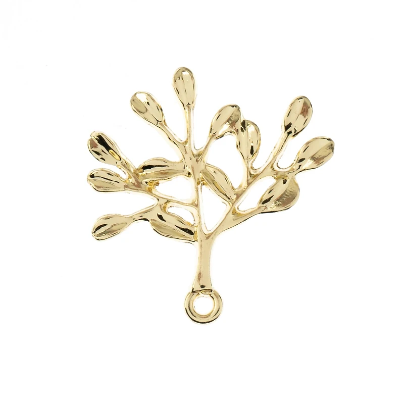 John Bead Beadwork Findings Gold Branch Pendant, 4ct.