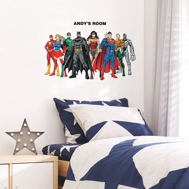 RoomMates Justice League Peel & Stick Giant Wall Decal Set with Alphabet​
