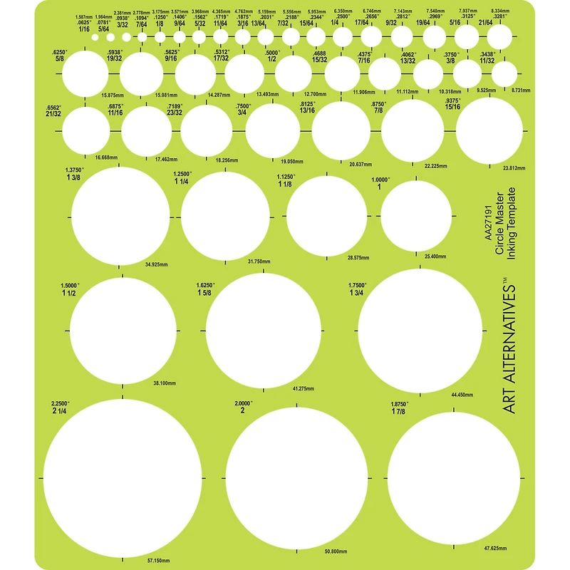 6 Pack: Art Alternatives Professional Circle Master Template