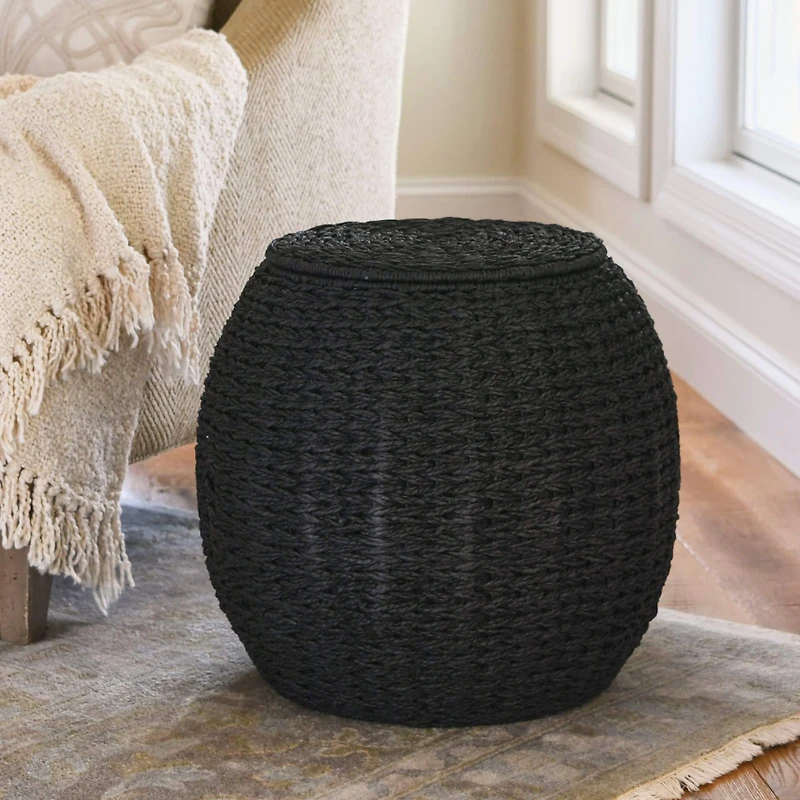 Household Essentials 19" Woven Storage End Table