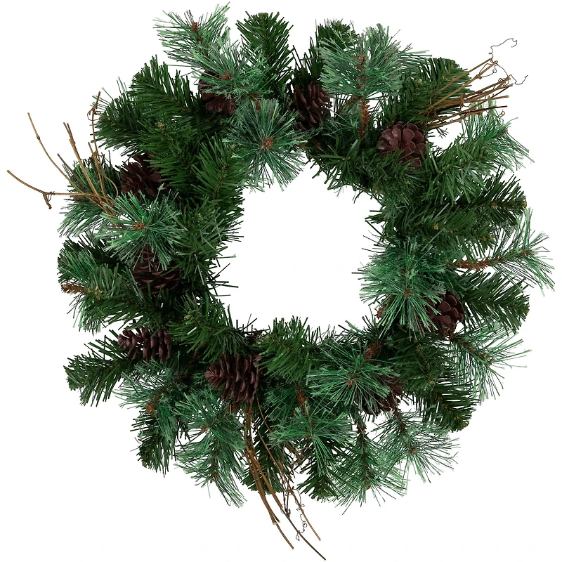 24" Country Mixed Pine Artificial Wreath