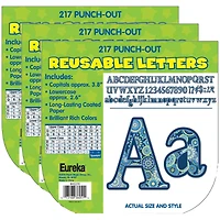 Eureka® Blue Harmony Circle Letters Deco Letters, 217 Per Pack, 3 Packs of 651