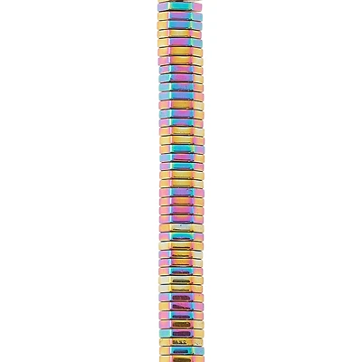 12 Pack:  Multicolor Iris Hematite Stick Beads, 6mm by Bead Landing™