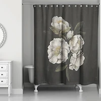 Dark Mood Antique Floral 71" x 74" Shower Curtain