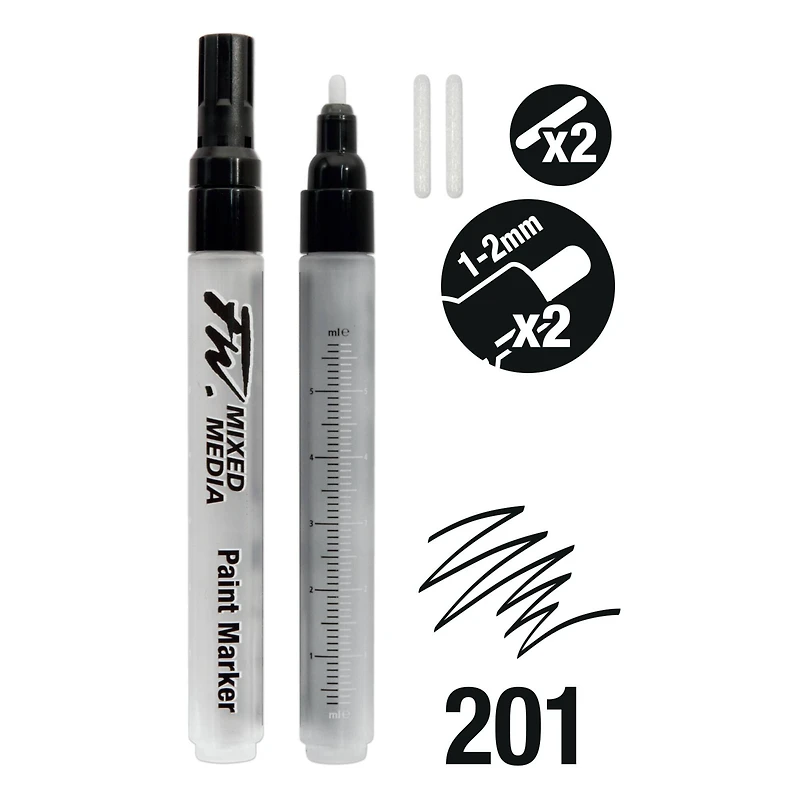 Daler-Rowney® 201 Medium 2 FW Empty Paint Marker Set