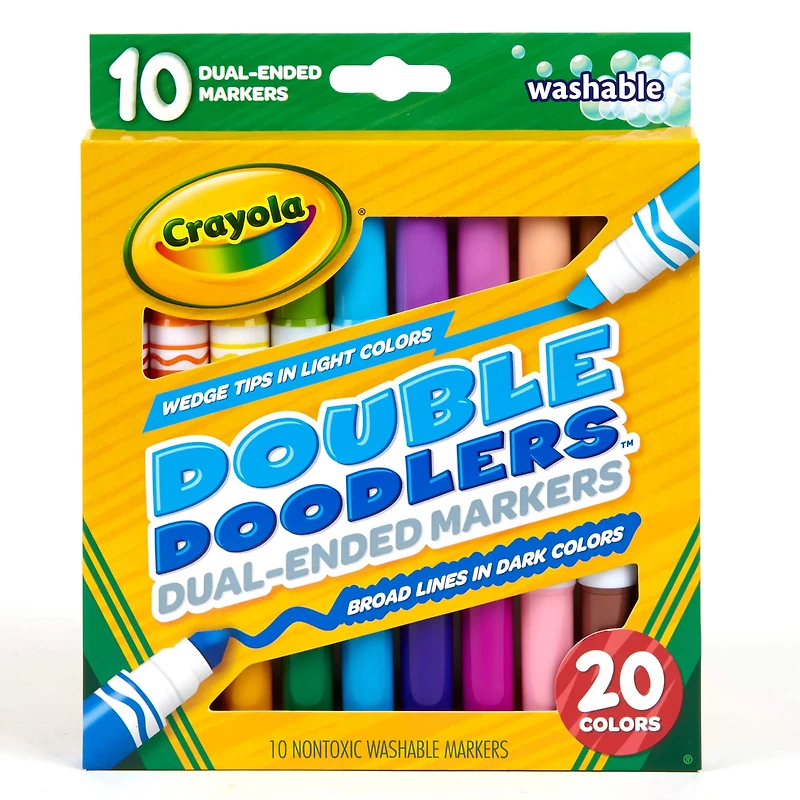 Crayola® Dual-Ended Washable Double Doodlers Markers, 3 Packs of 10