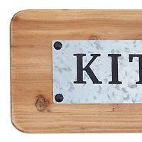 Brown Fir Modern Farmhouse Wall Decor, 8" x 24" x 1"