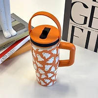 20oz. Orange & White Ghost Stainless Steel Insulated Tumbler by Ashland®