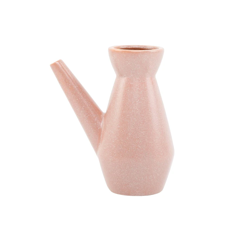 Flora Bunda 7" Ceramic Watering Can With Speckled Finish