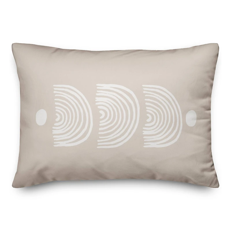Half Circle Lines 14" x 20" Throw Pillow
