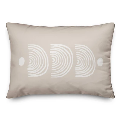 Half Circle Lines 14" x 20" Throw Pillow