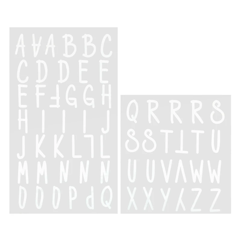 12 Packs: 62 ct. (744 total) Iron-On White Fun Font Alphabet by Make Market®