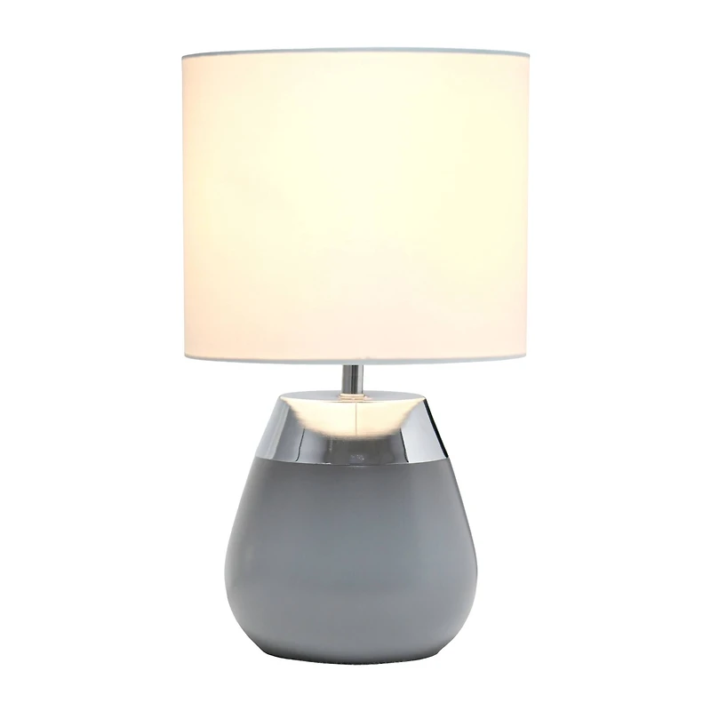 Simple Designs 14" Metal Touch Table Lamp