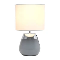 Simple Designs 14" Metal Touch Table Lamp
