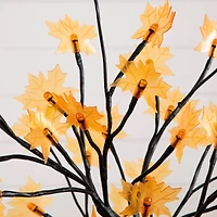 18in. Pre-Lit Autumn Artificial Maple Fall Tree with 48 Warm White LED Maple Shaped Lights