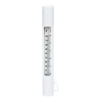 6.75" White Round Swimming Pool Thermometer with White Cord