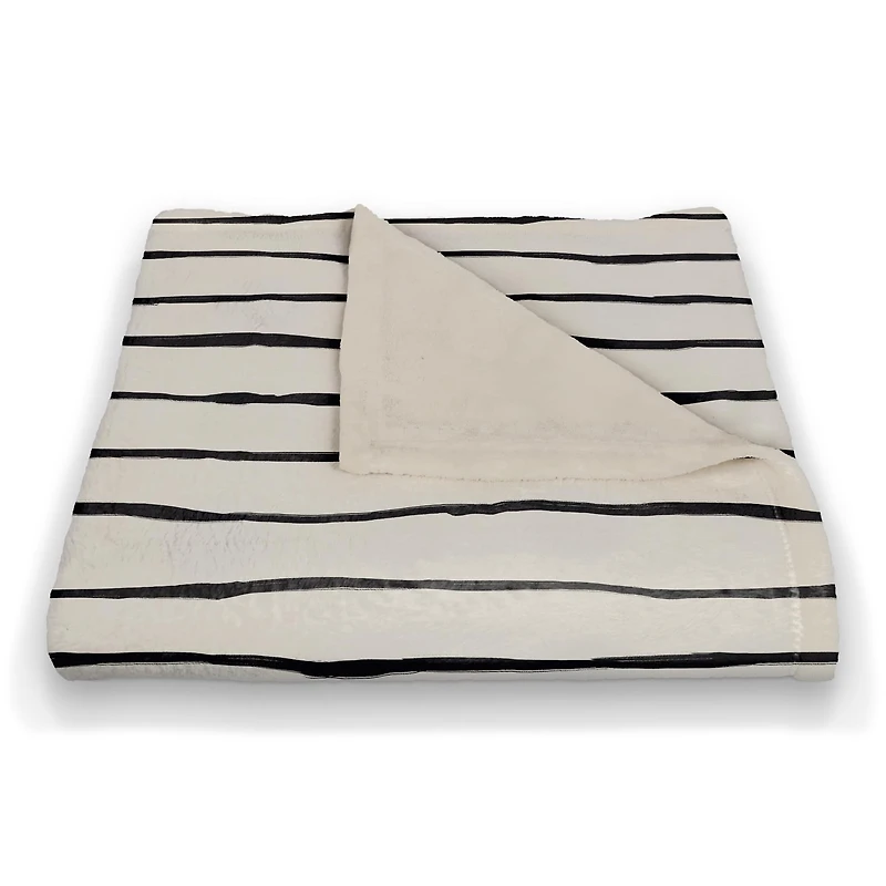 Painted Stripes 50" x 60" Coral Fleece Blanket