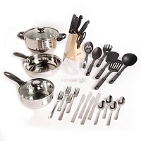 Gibson® Total Kitchen Lybra 32-Piece Cookware Combo Set