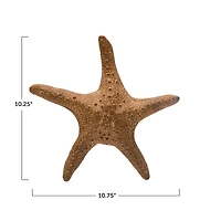 Hello Honey® 11" Brown Stoneware Starfish Decoration