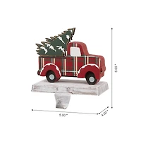 Glitzhome® Red Truck Stocking Holder Set