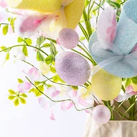 Glitzhome® 28" Easter Glitter Egg & Top Hat Picks Set