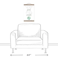 To Us You Are the World Teak Hanging Canvas