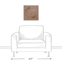 Do What Makes Your Soul Happy Terracotta 16" x 16" Canvas Wall Art